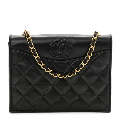 Chanel Lambskin Quilted CC Small Single Flap Black 1 of 11