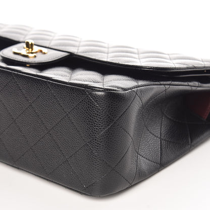 Chanel Caviar Quilted Jumbo Double Flap Black 9 of 9