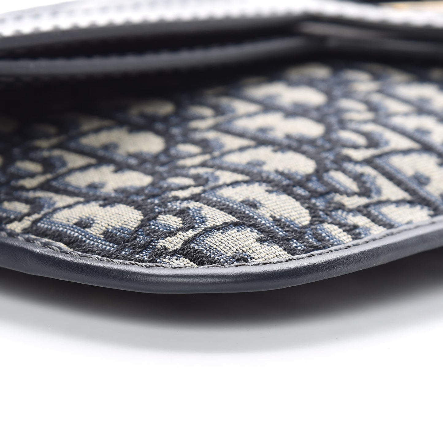 Oblique Fold Over Clutch Blue