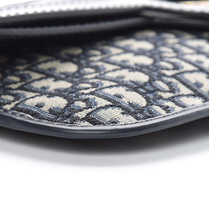 Christian Dior Oblique Fold Over Clutch Blue 7 of 11