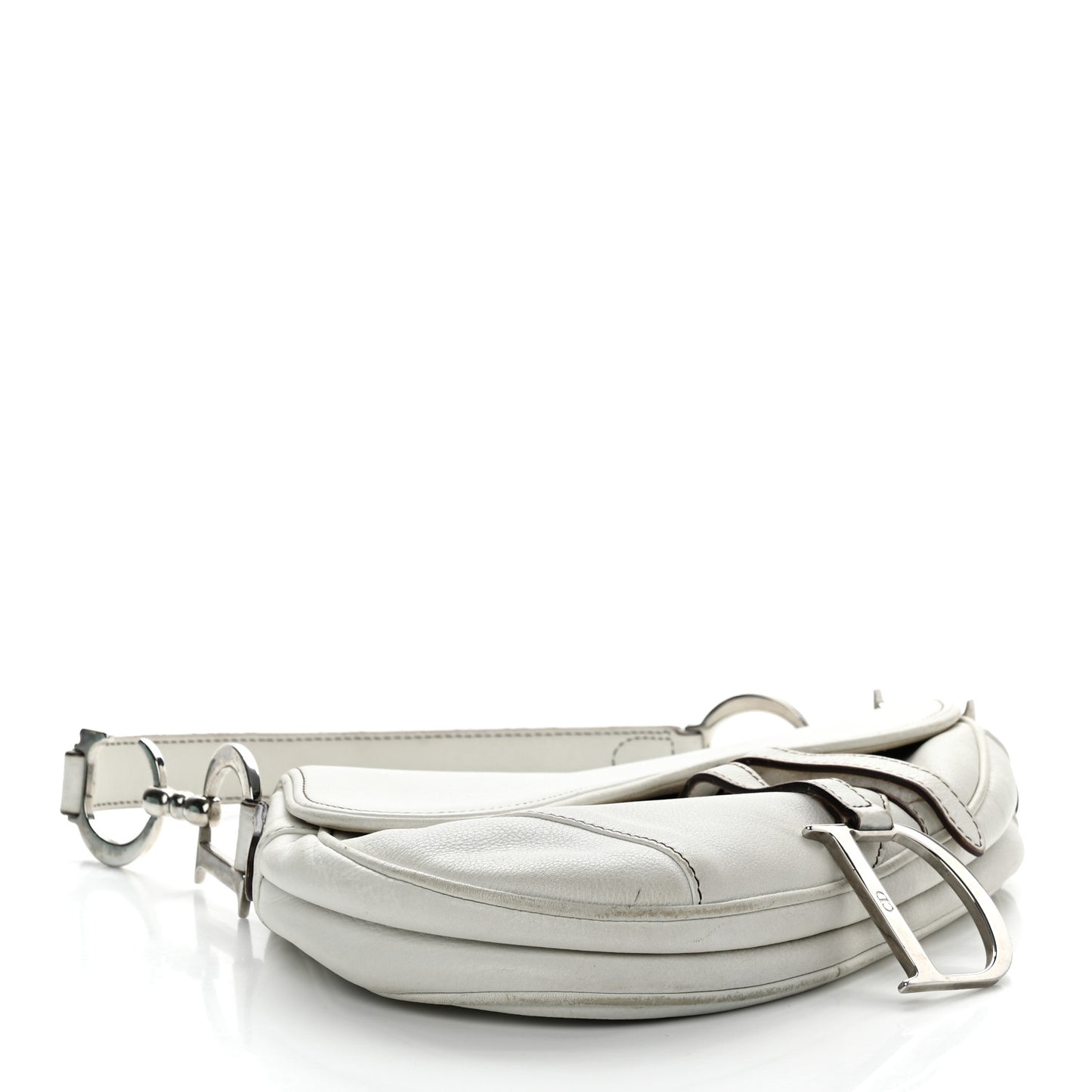 Calfskin Saddle Bag White