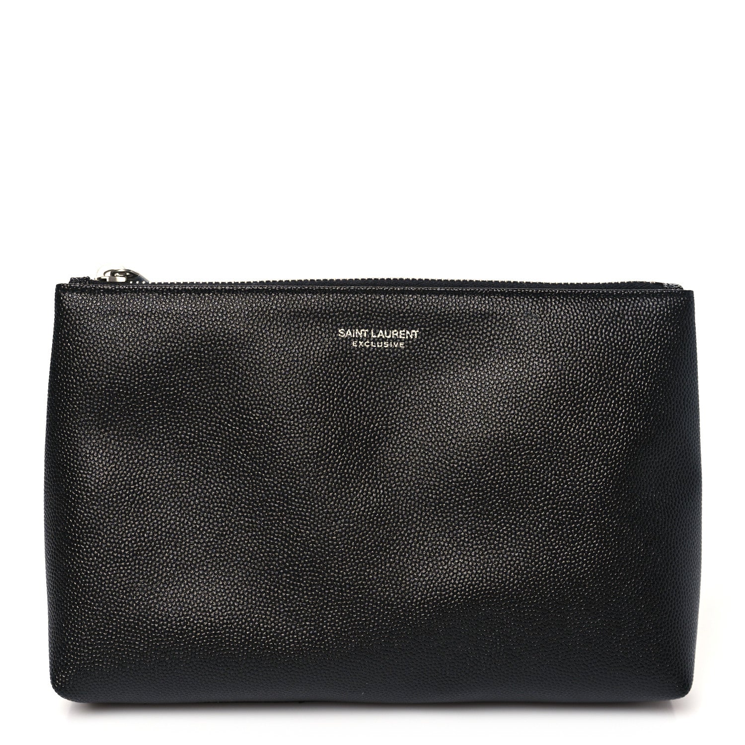 Saint Laurent Grain De Poudre Zipped Tablet Holder Black 1 of 11