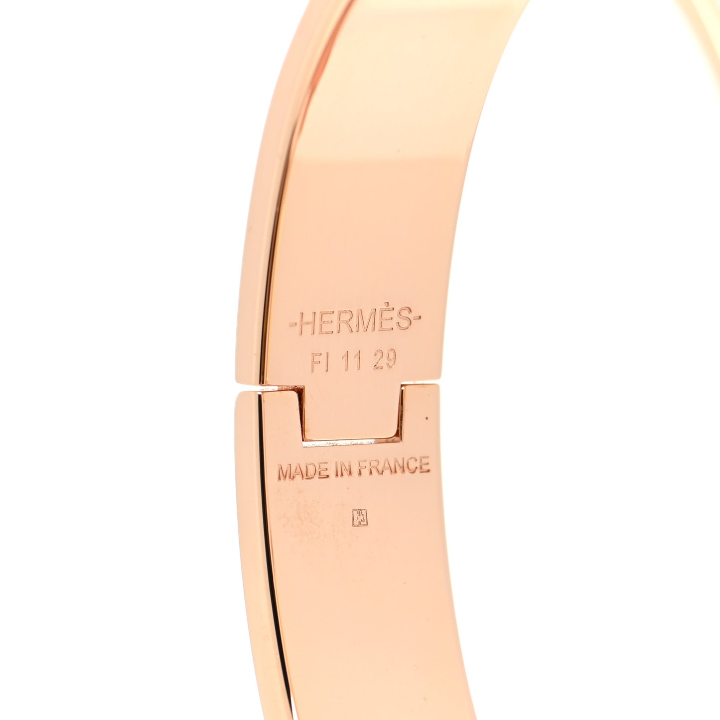 Enamel Narrow Clic Clac H Bracelet PM White