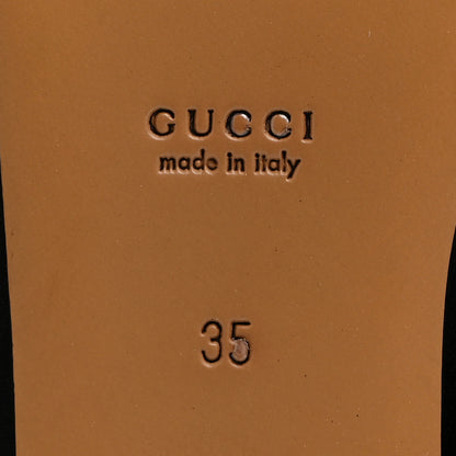 Gucci Calfskin Womens Princetown Slippers 35 Brown 8 of 10