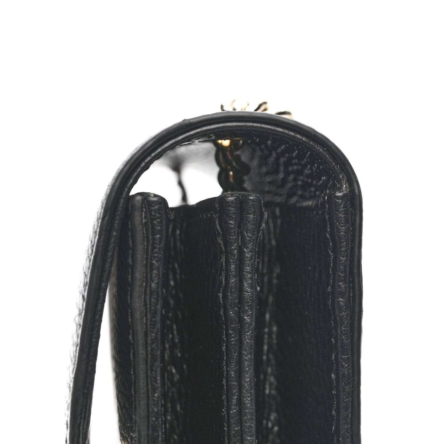 Dollar Calfskin Small Interlocking G Shoulder Bag Black