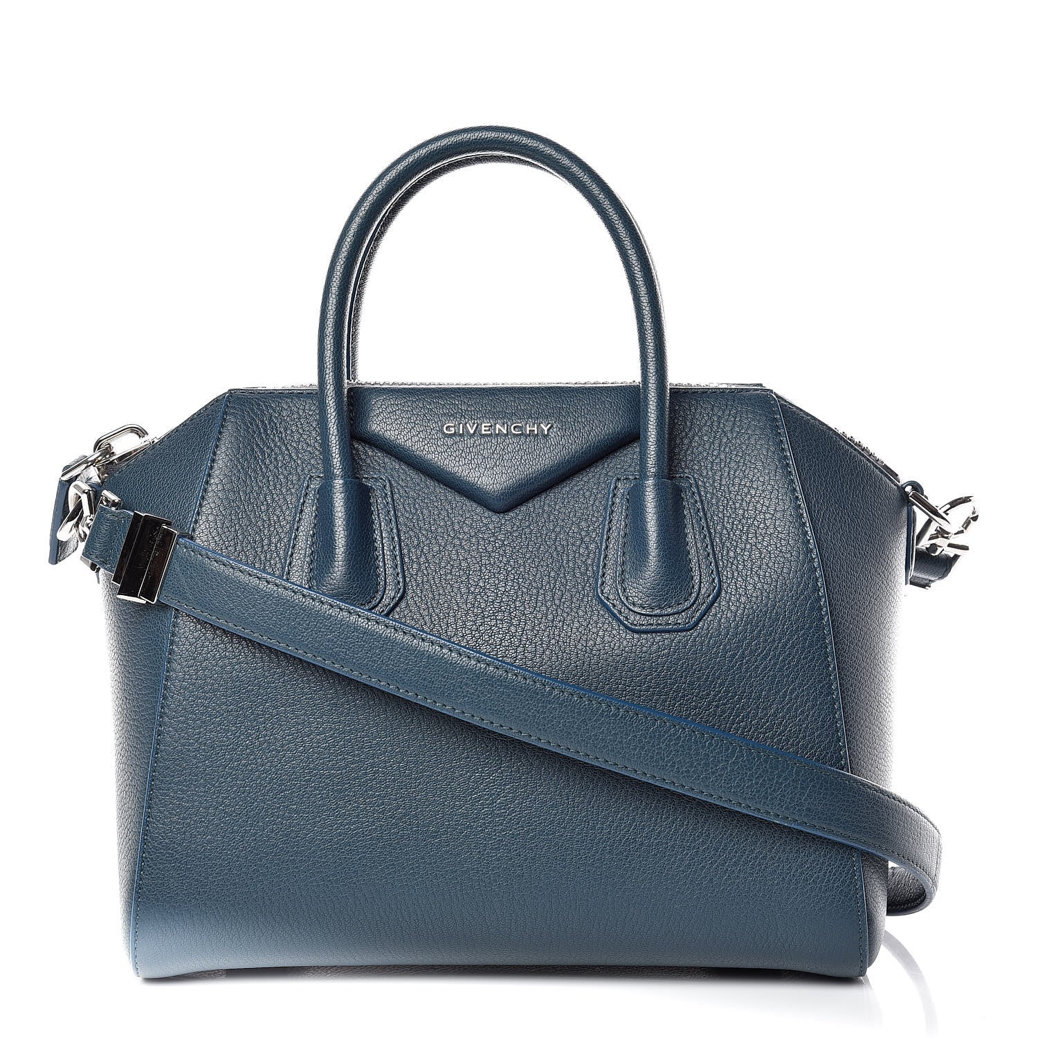 Givenchy Sugar Goatskin Small Antigona Peacock Blue 1 of 11