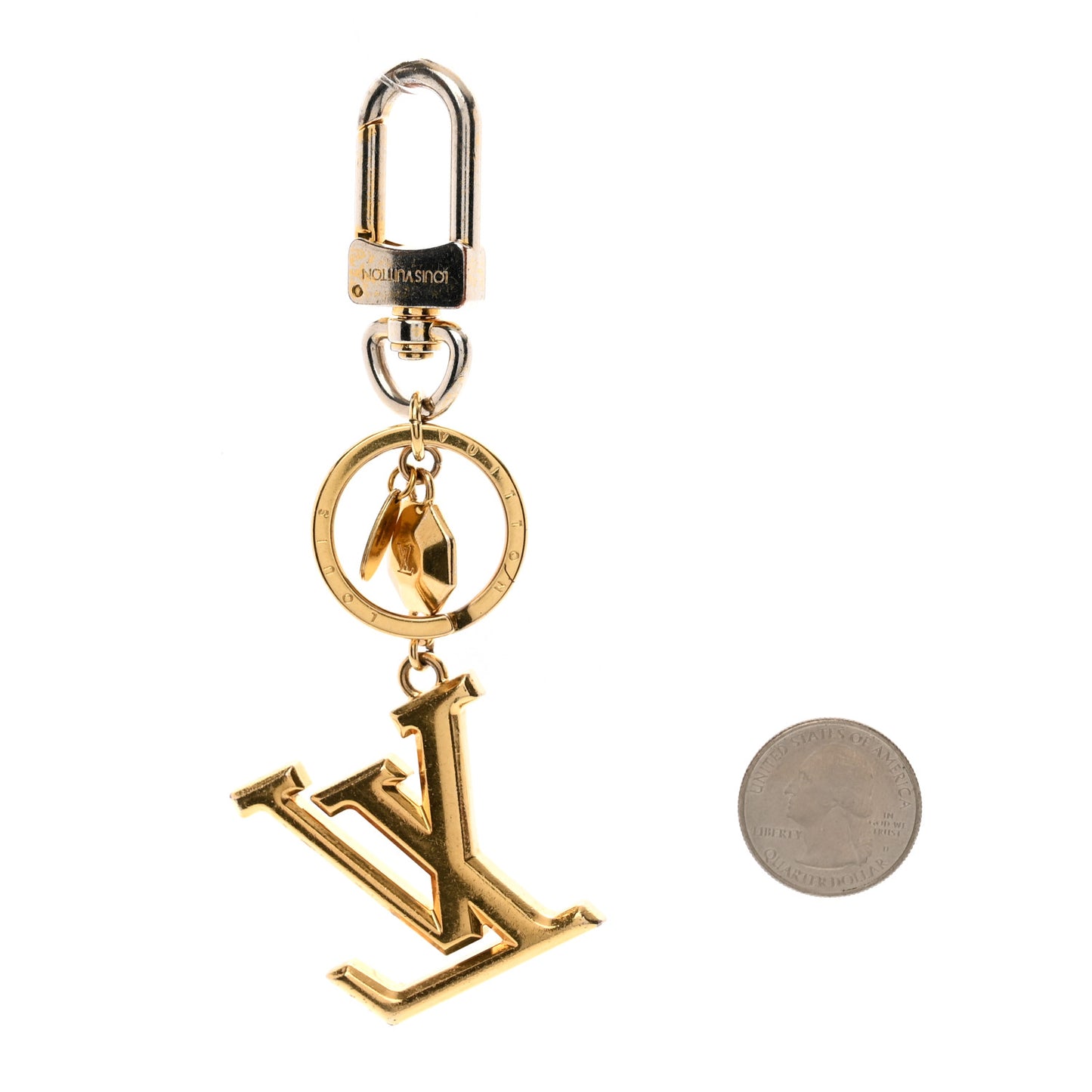 LV Facettes Bag Charm Key Holder Gold