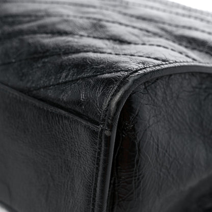 Saint Laurent Crinkled Calfskin Matelasse Monogram Niki Shoulder Bag Black 12 of 14