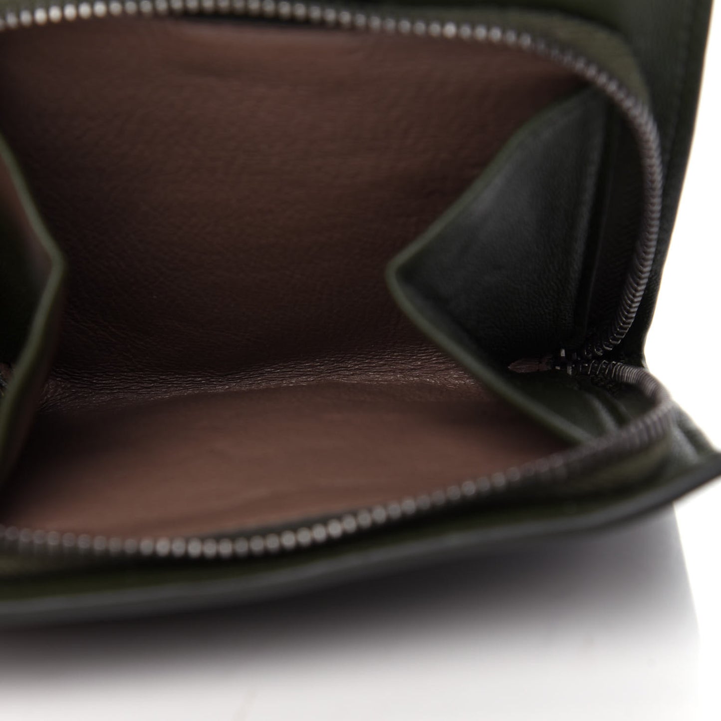 Nappa Intrecciato Mini Wallet Moss