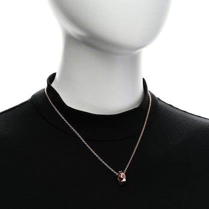 Bulgari 18K Rose Gold Ruby Serpenti Viper Pendant Necklace 2 of 7