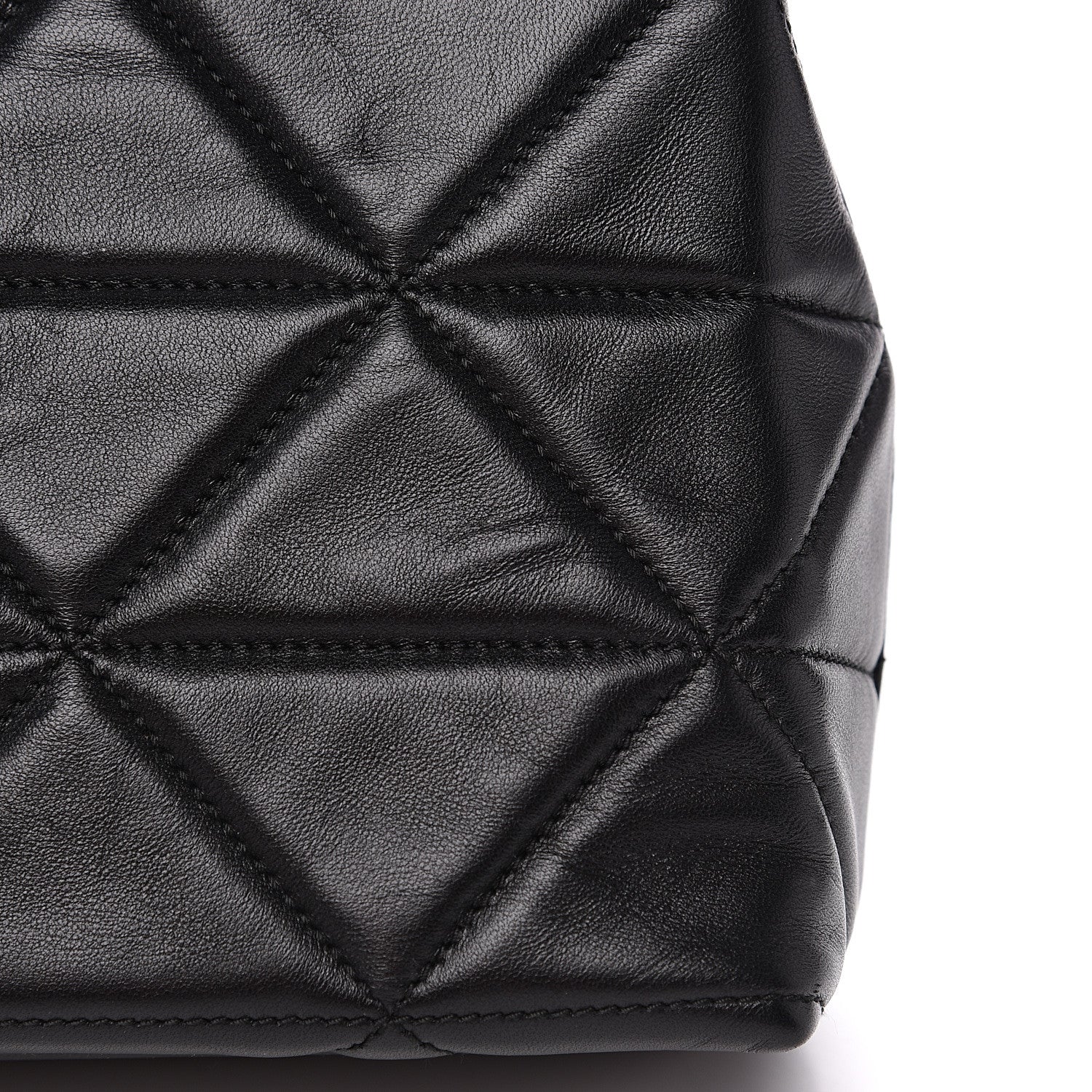 Prada Nappa Triangle Stitched Large Spectrum Bag Black 8 of 13