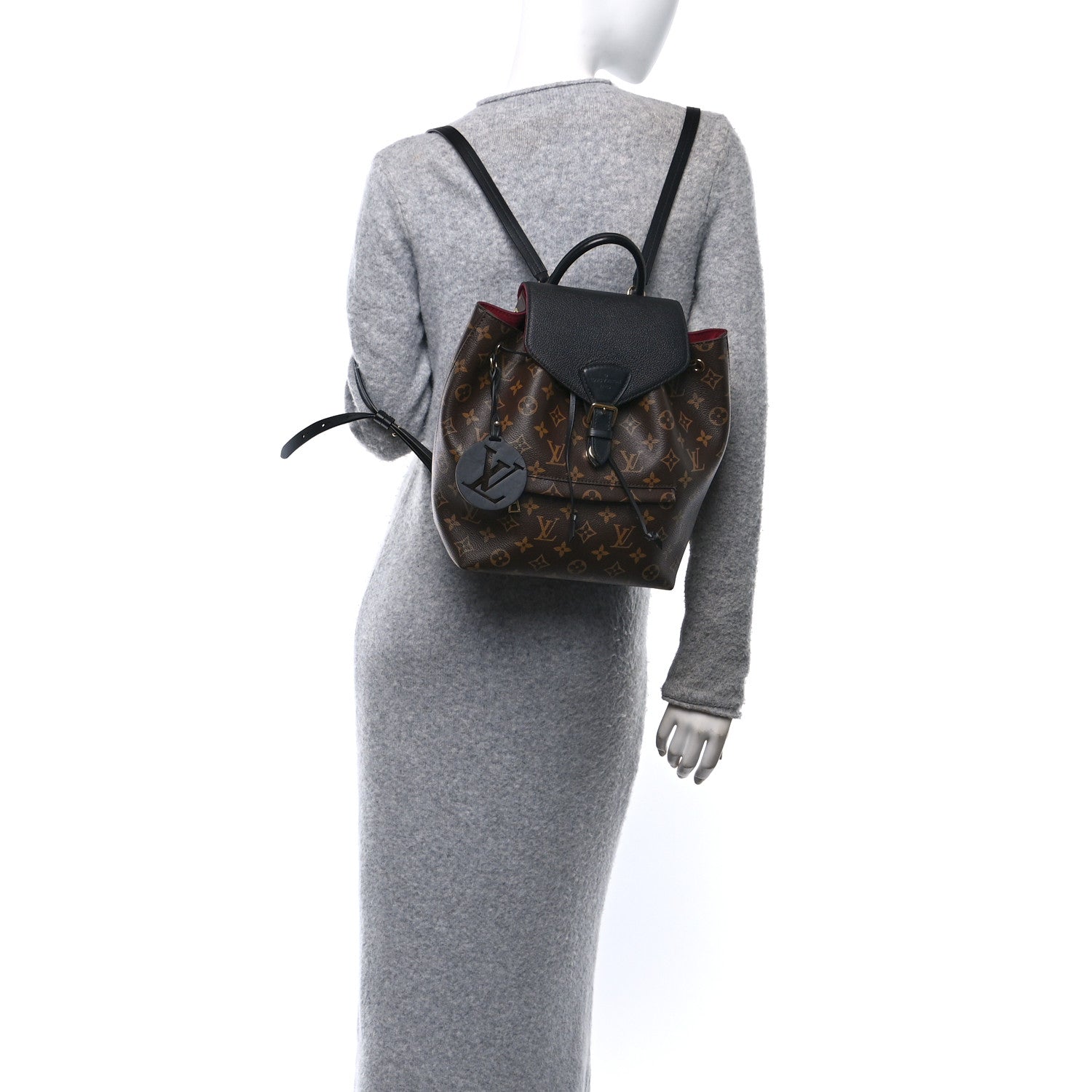 Louis Vuitton Monogram Montsouris PM Black 2 of 14