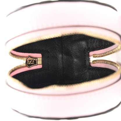 Fendi Calfskin FF 1974 Embossed Help Bag Charm Maya Black Peonia 3 of 5
