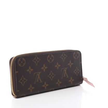 Louis Vuitton Monogram Clemence Wallet Rose Ballerine 2 of 7