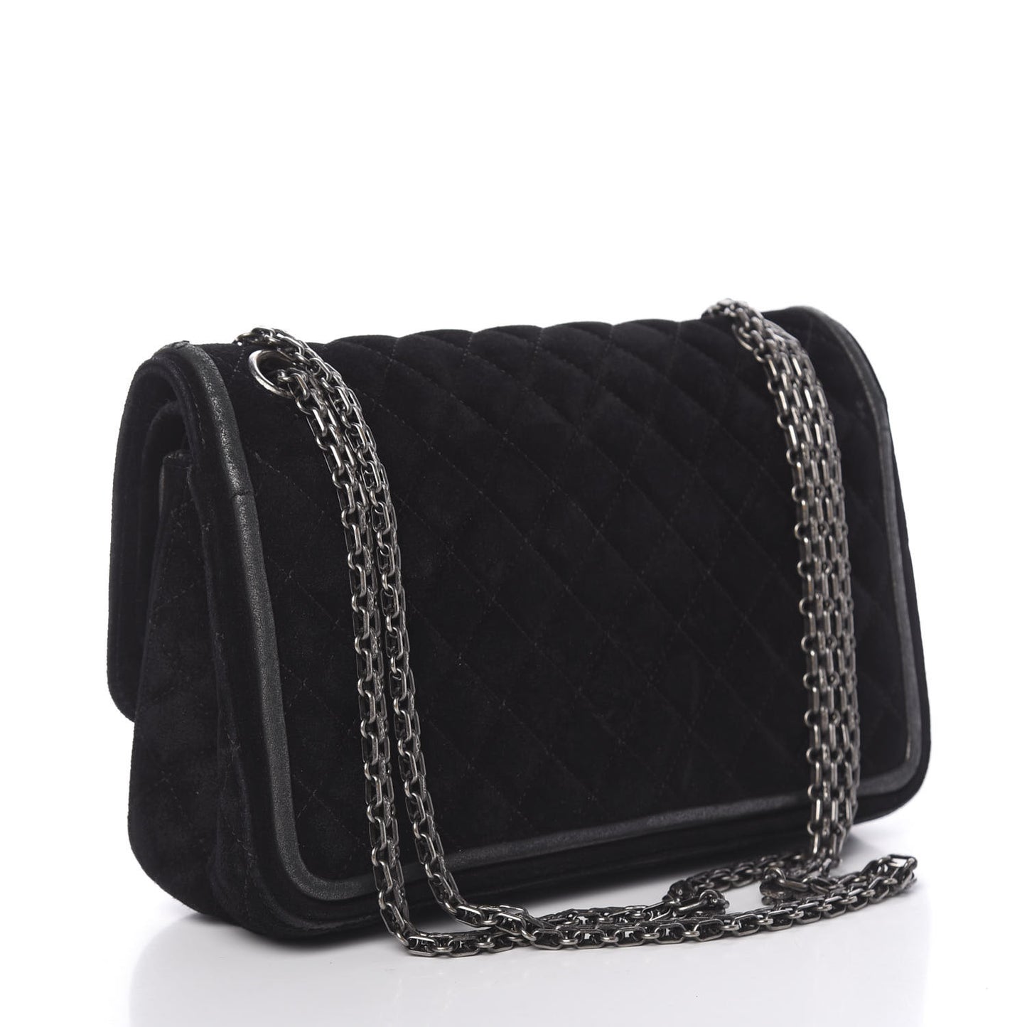 Suede Quilted 2.55 Reissue 225 Flap Black