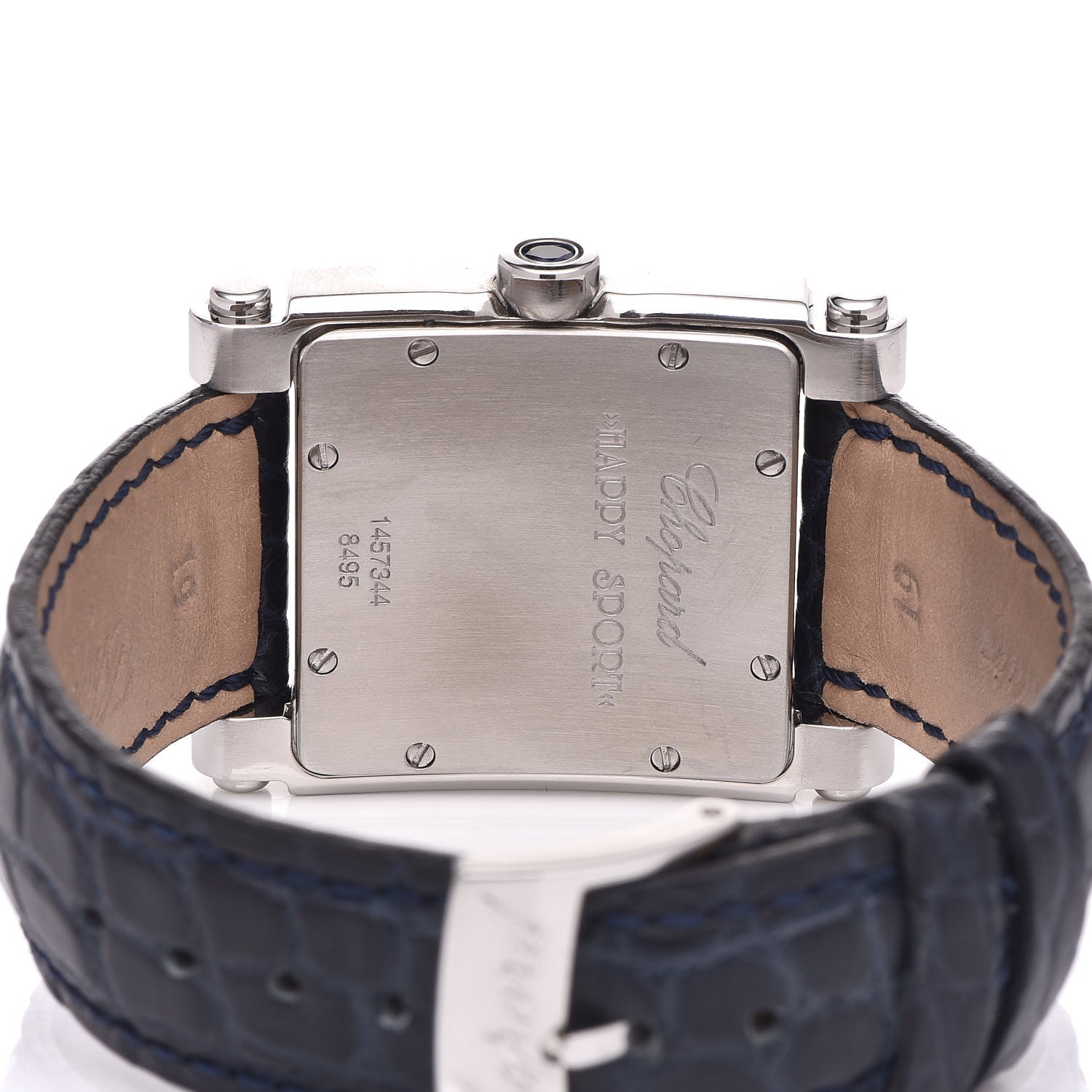 Chopard Stainless Steel Alligator Diamond Bezel Mother of Pearl 30mm Happy Sport Quartz Watch 5 of 7