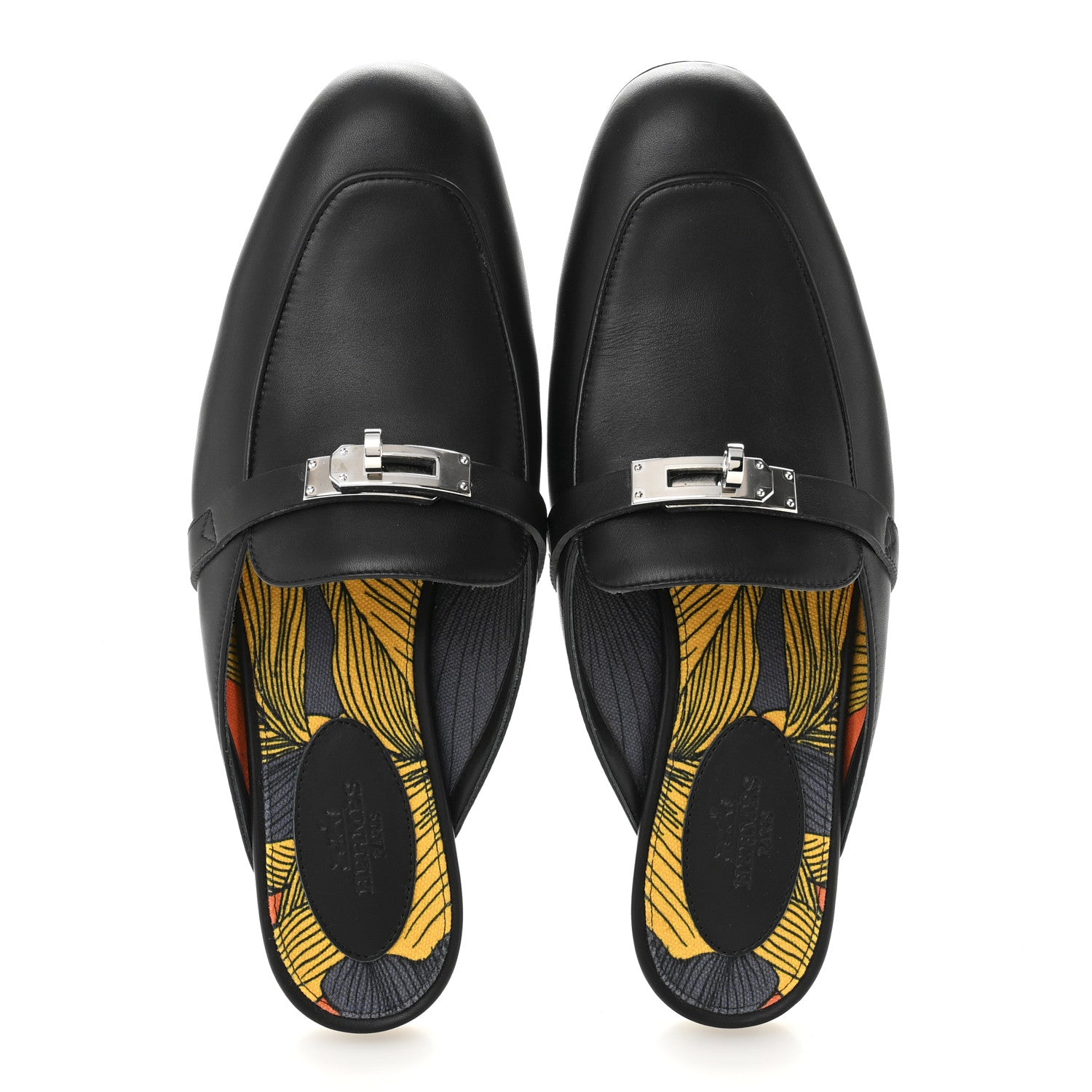 Hermes Calfskin Oz Mules 38 Black 2 of 9