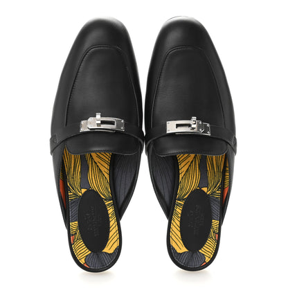 Hermes Calfskin Oz Mules 38 Black 2 of 9