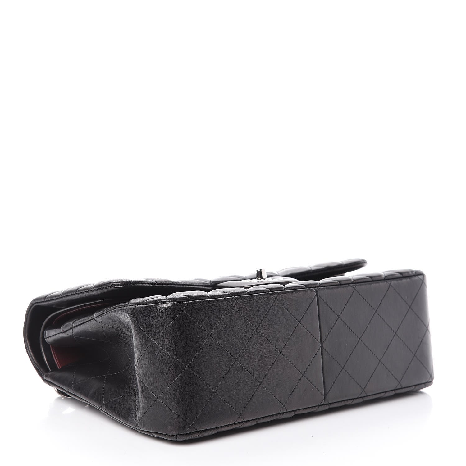 Chanel Lambskin Quilted Jumbo Double Flap Black 5 of 13