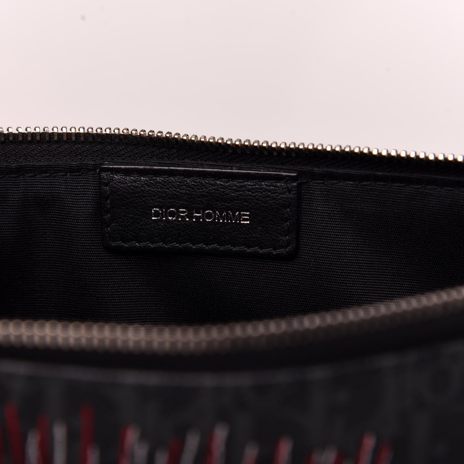 Christian Dior HOMME Monogram Coated Canvas Stitched Pouch Grey Multicolor 6 of 7