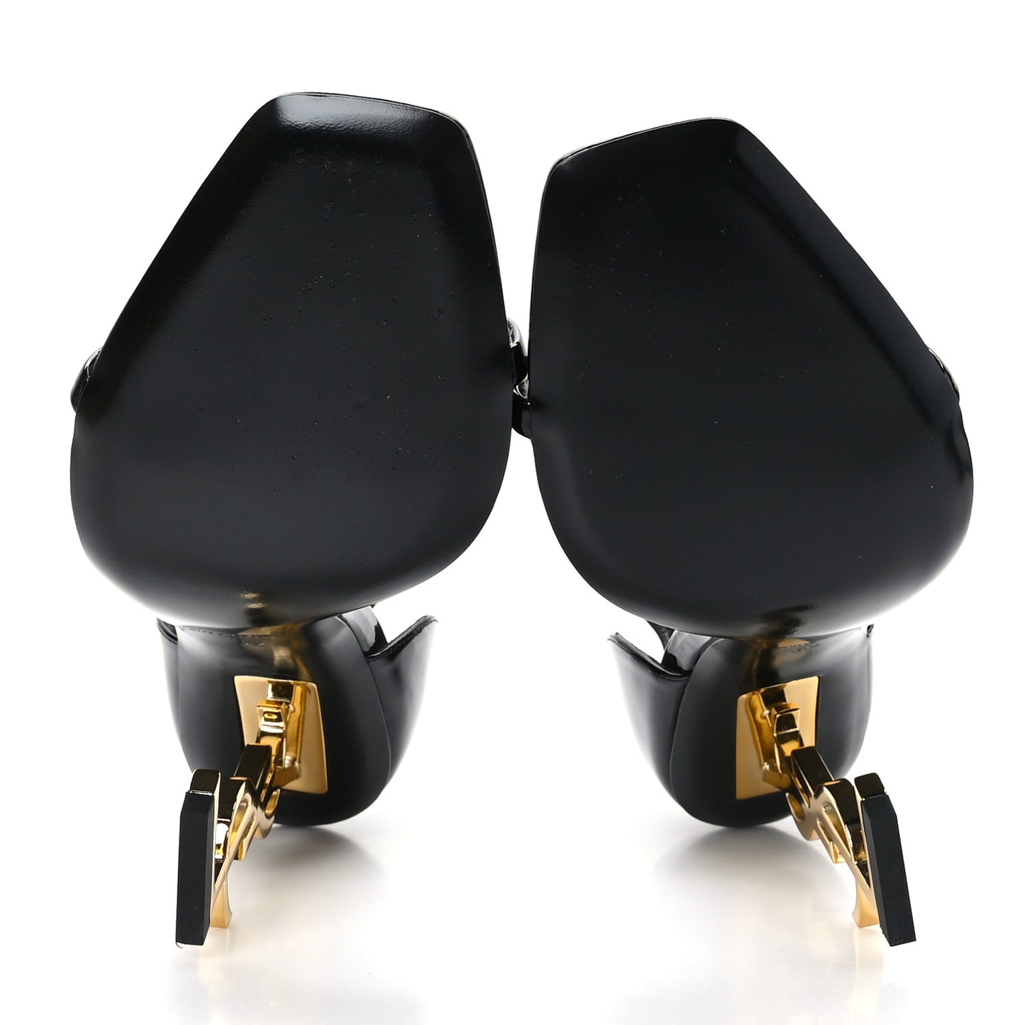 Patent Calfskin Opyum 110 Sandals 39 Black Gold