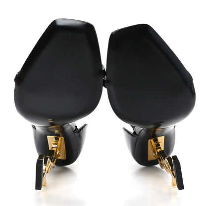 Saint Laurent Patent Calfskin Opyum 110 Sandals 39 Black Gold 5 of 7