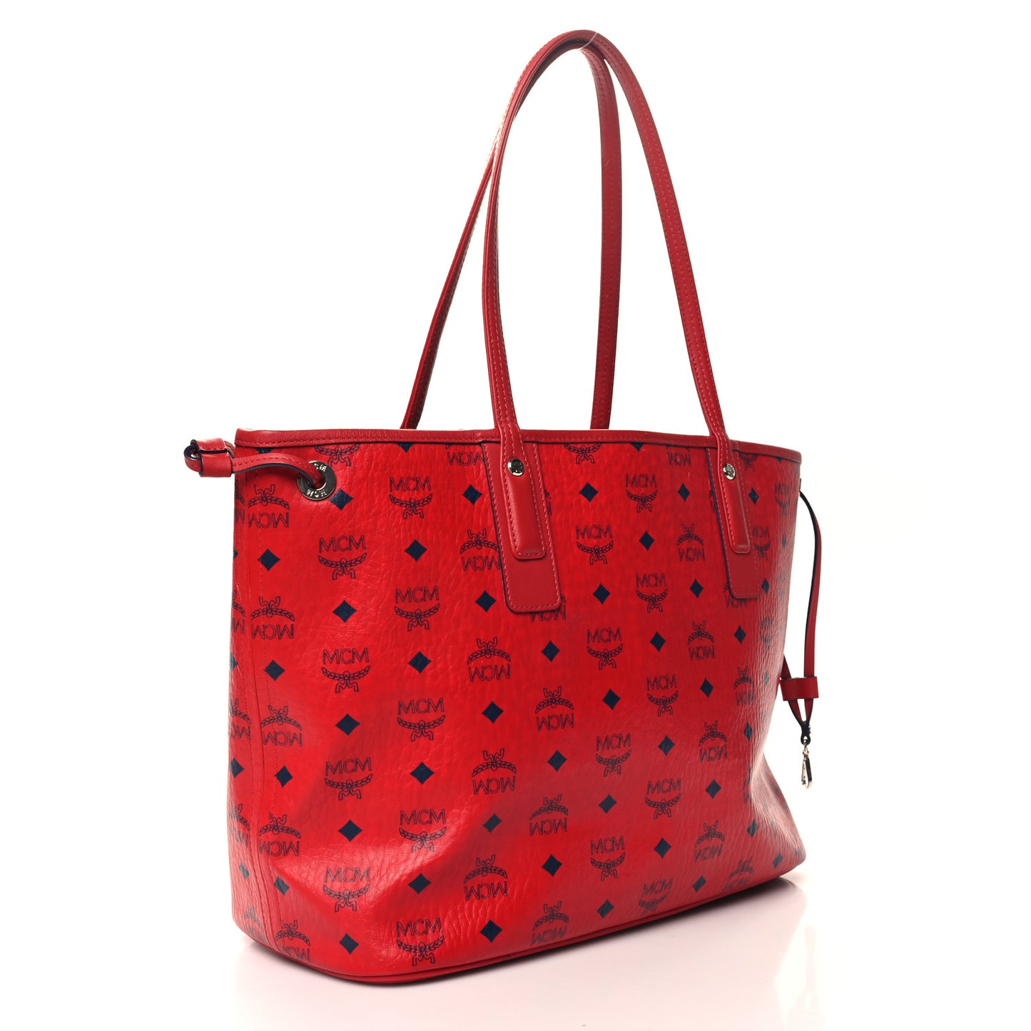 Visetos Medium Liz Reversible Shopper Tote Ruby Red