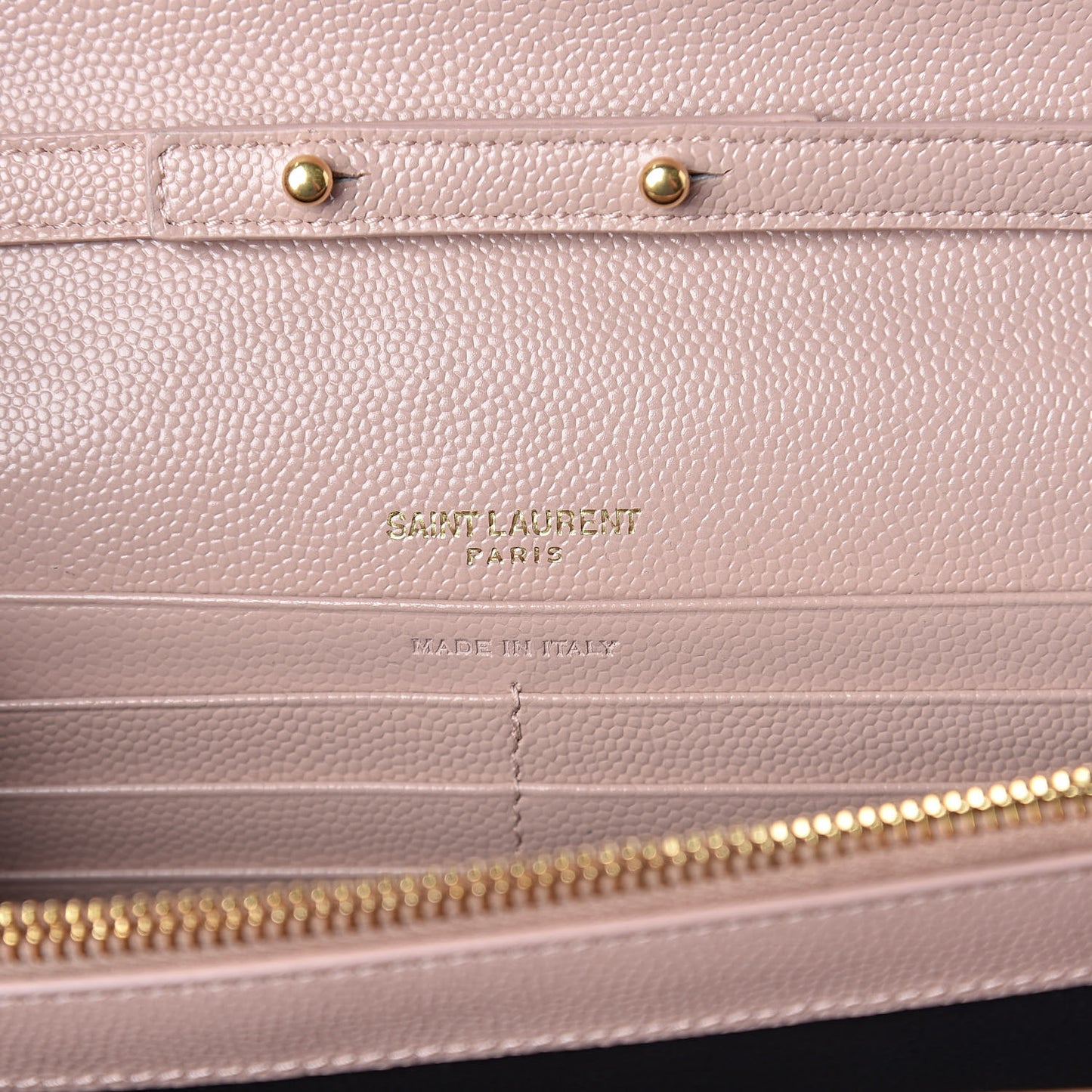Grain De Poudre Matelasse Chevron Monogram Chain Wallet Pale Blush