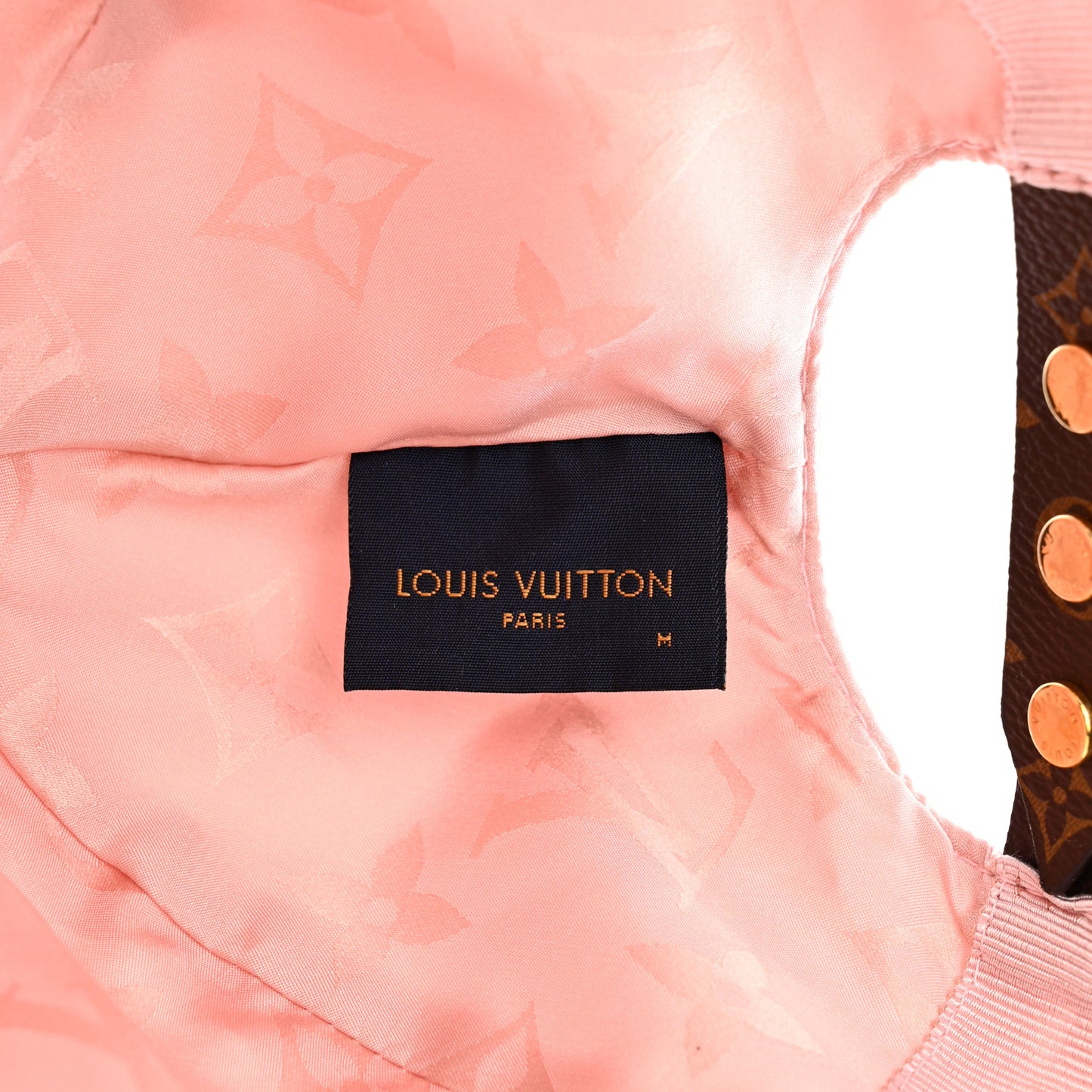 Polyester Silk Monogram LV Get Ready Cap M Pink