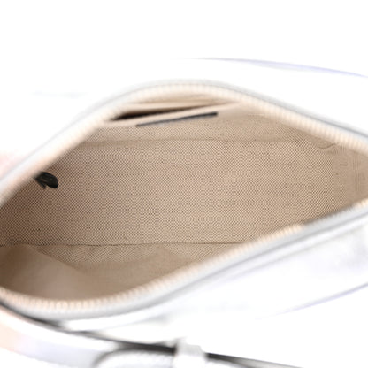 Gucci Metallic Sakai Be Green Calfskin Diagonal Stitched Small Blondie Shoulder Bag Silver 5 of 10