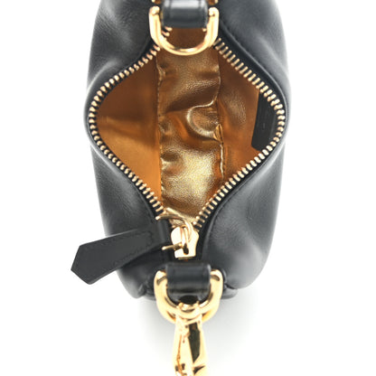 Fendi Vitello Grace Matte Nano Fendigraphy Hobo Charm Black 5 of 9