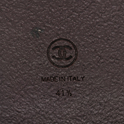 Chanel Velvet CC Lace Up Boots 41.5 Burgundy 7 of 10