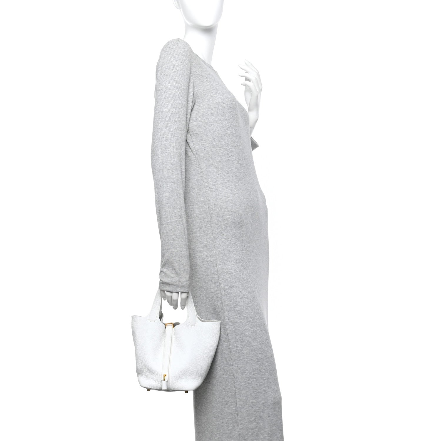 Hermes Taurillon Clemence Picotin Lock 18 PM White 2 of 10