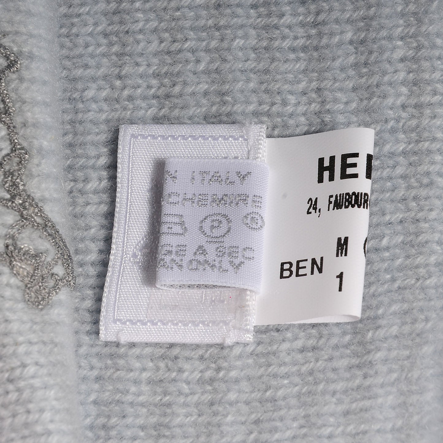 Jersey Knit Cashmere O Galop Baby Hat Grey