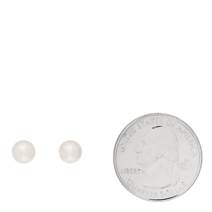 Mikimoto 18K White Gold Akoya Cultured Pearl 6-6.5mm Stud Earrings 2 of 5