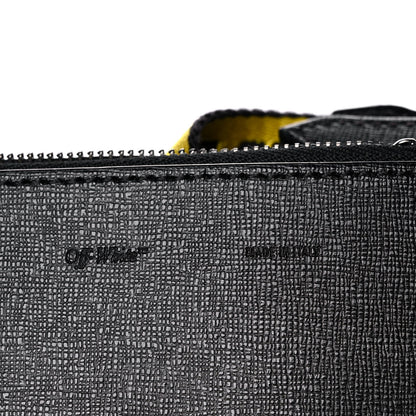 Off-White Saffiano Striped Mini Diag Binder Clip Bag Black White Yellow 7 of 13