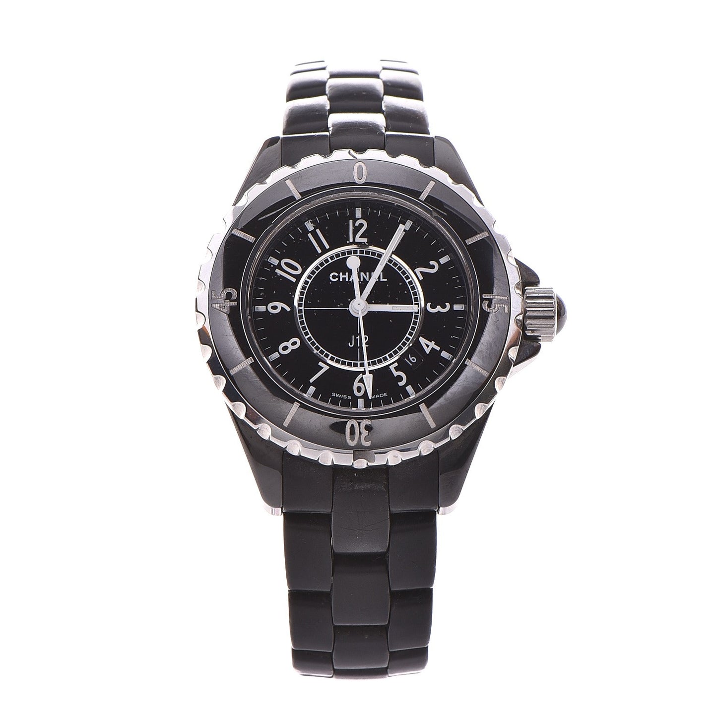 Stainless Steel Ceramic 33mm J12 Quartz Watch Black