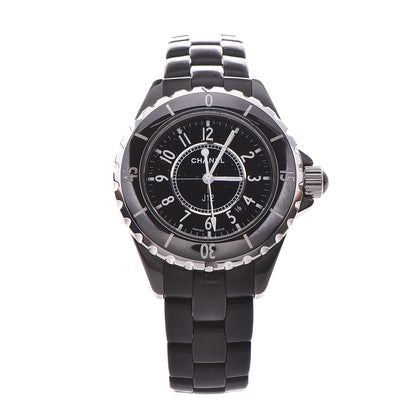Chanel Stainless Steel Ceramic 33mm J12 Quartz Watch Black 1 of 6