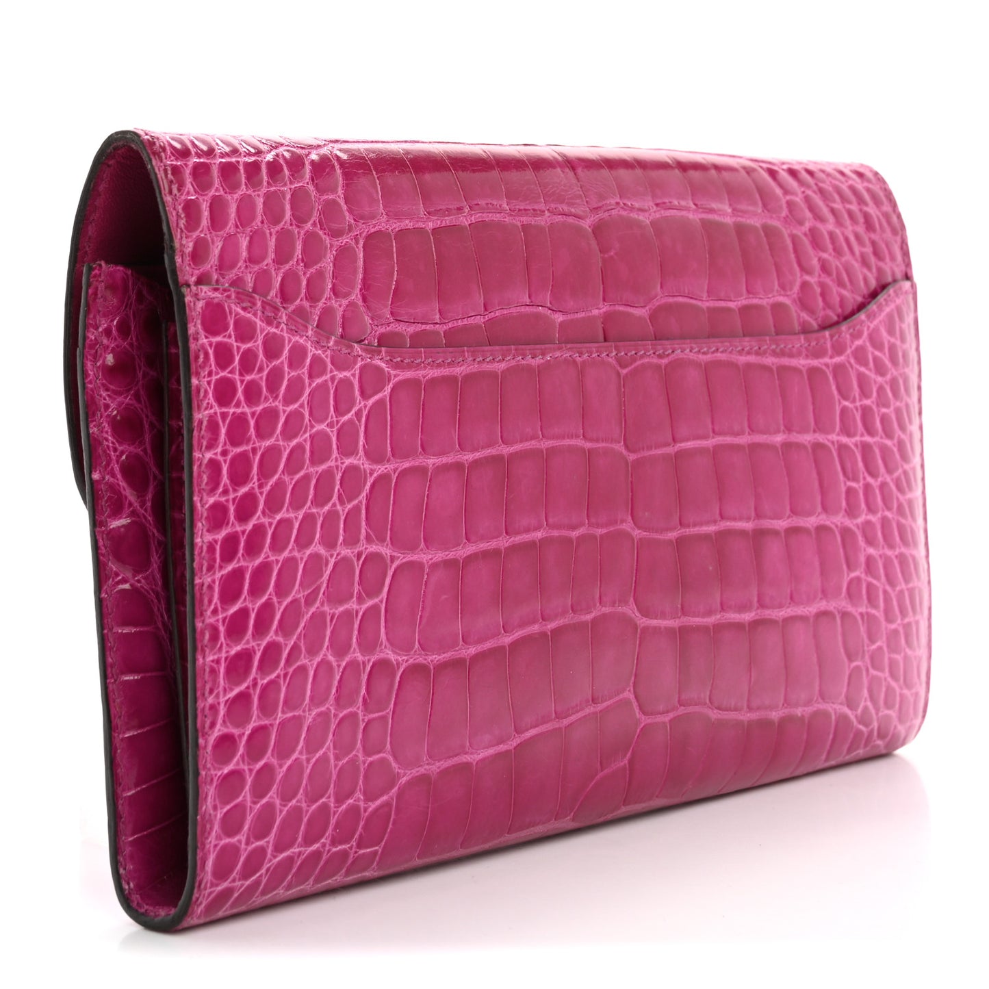 Shiny Alligator Constance Long Wallet Rose Scheherazade