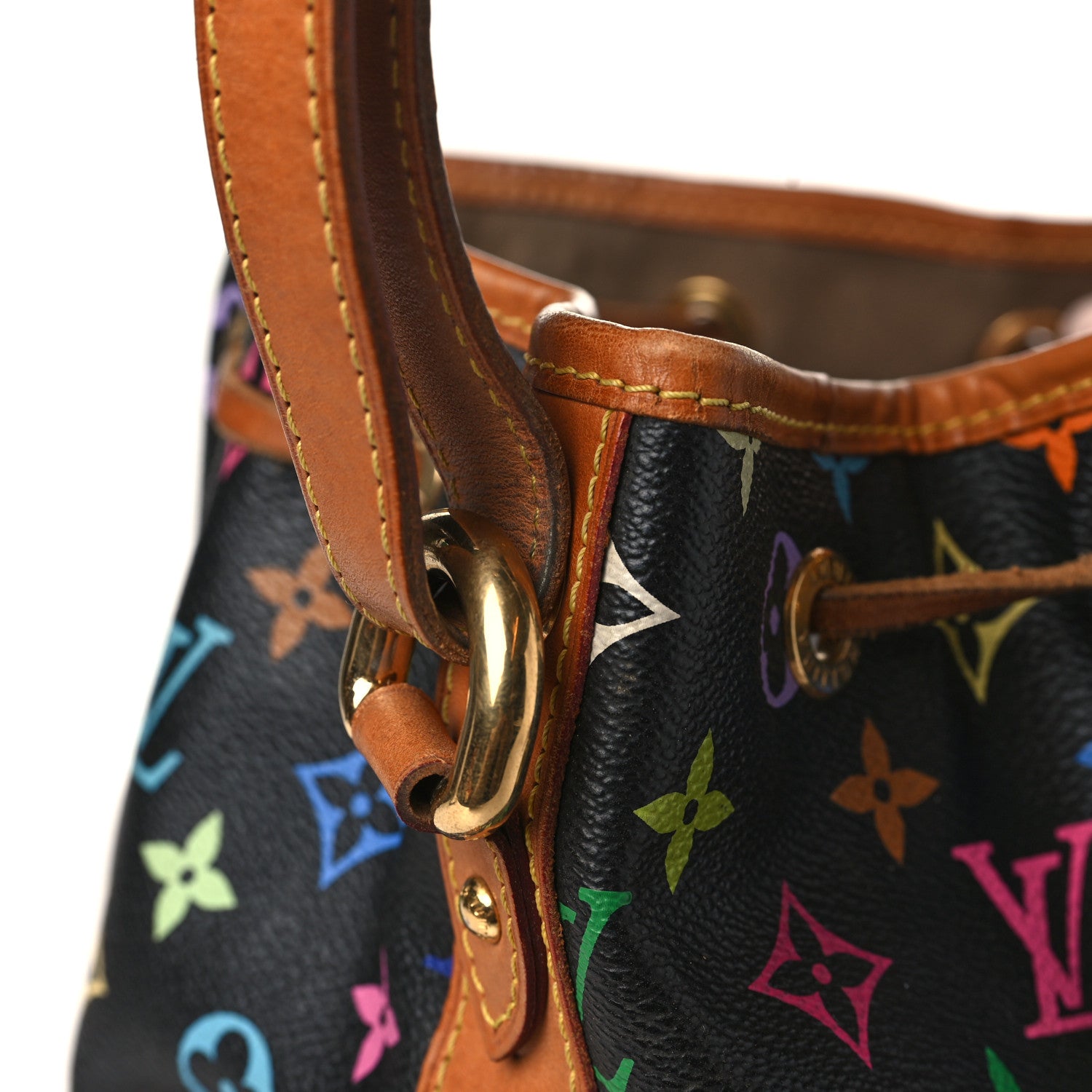 Louis Vuitton Monogram Multicolor Petit Noe Black 10 of 13