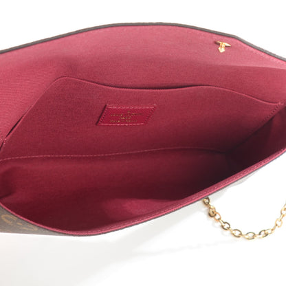 Louis Vuitton Monogram Pochette Felicie Chain Wallet Fuchsia 6 of 8