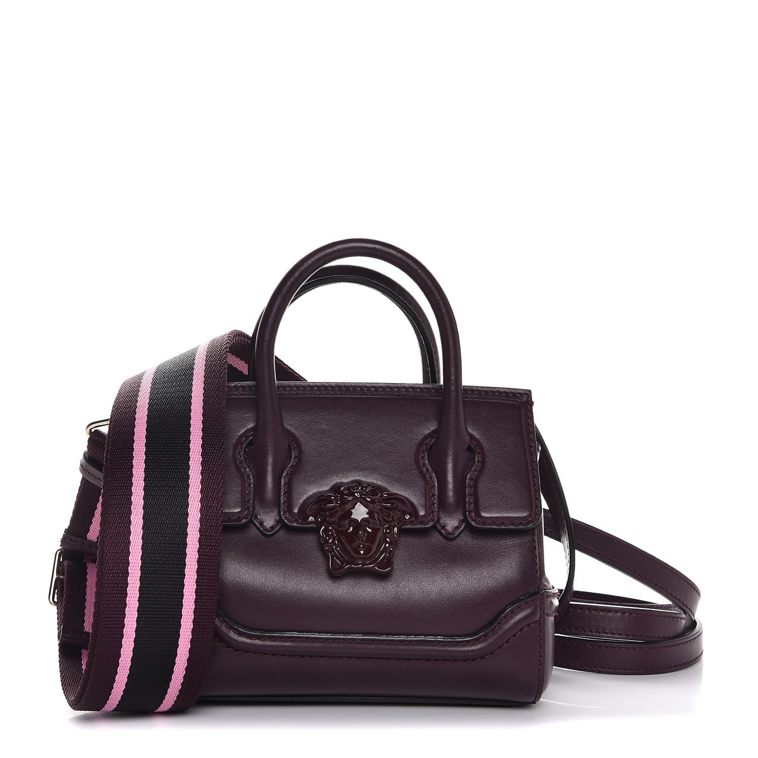 Versace Calfskin Small Palazzo Empire Bag Burgundy 1 of 8