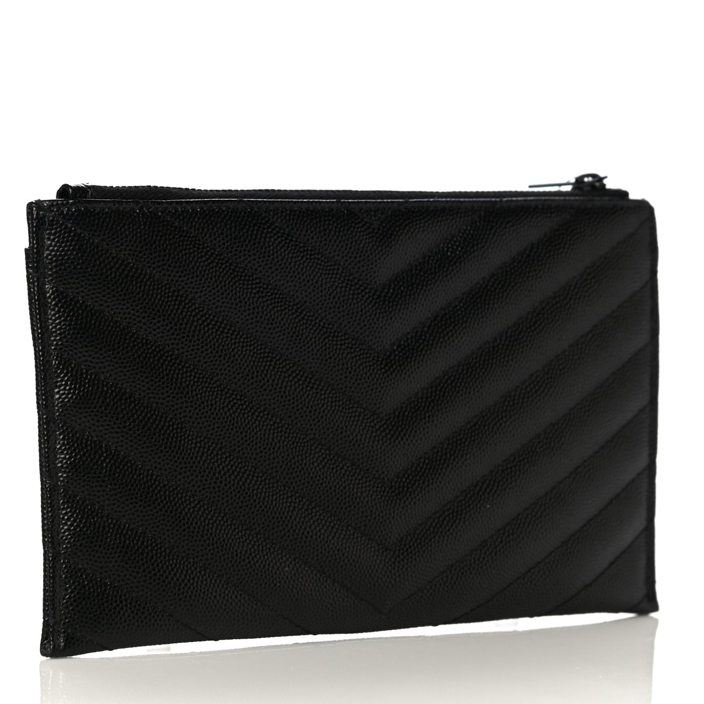 Grain De Poudre Chevron Monogram Bill Pouch Black