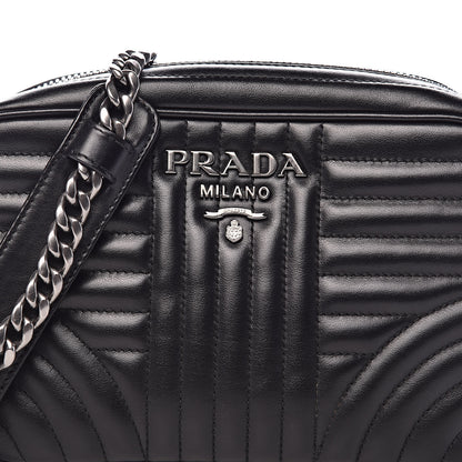 Prada Soft Calfskin Diagramme Crossbody Bag Black 13 of 13