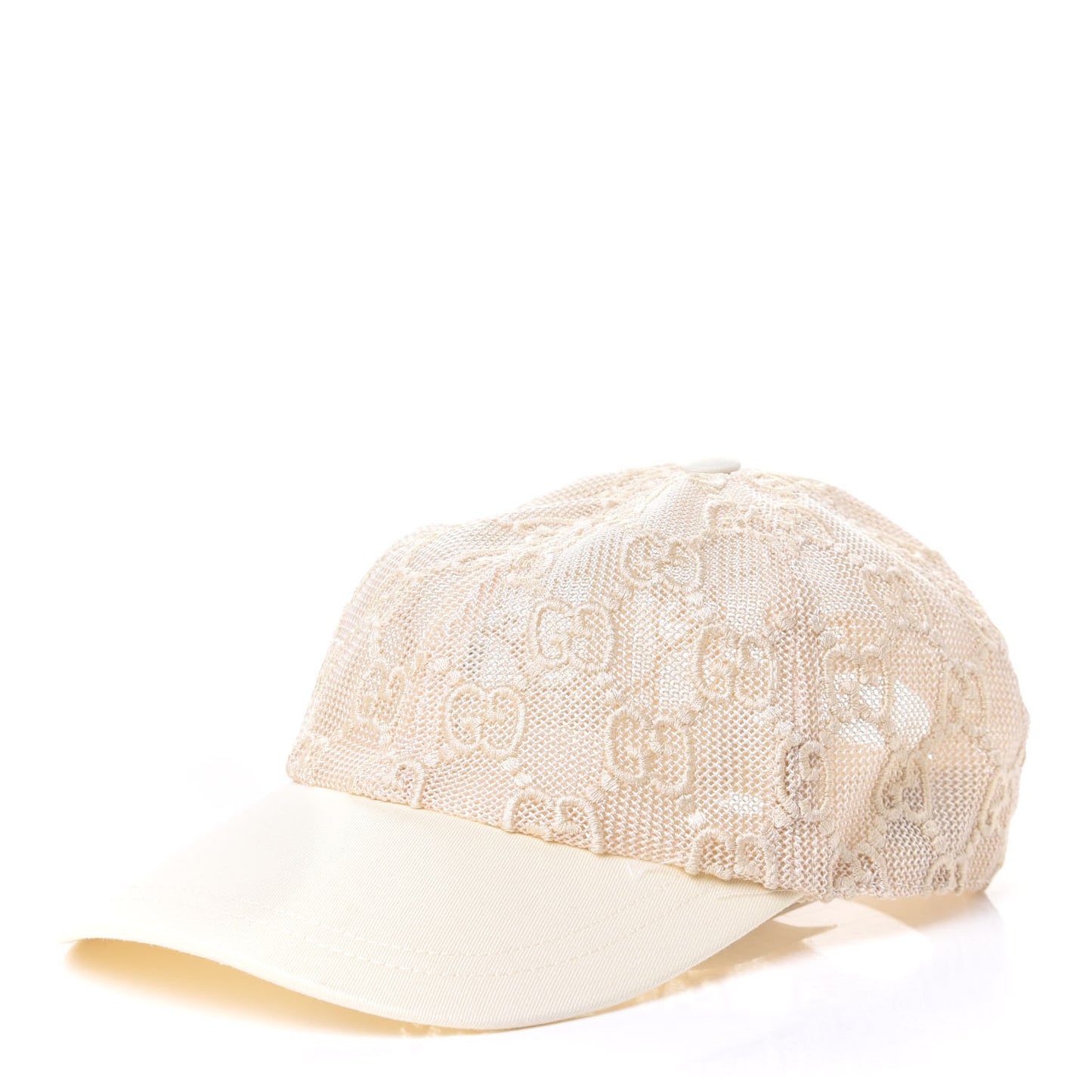 Mesh GG Monogram Shivali Baseball Hat M Cream Ivory