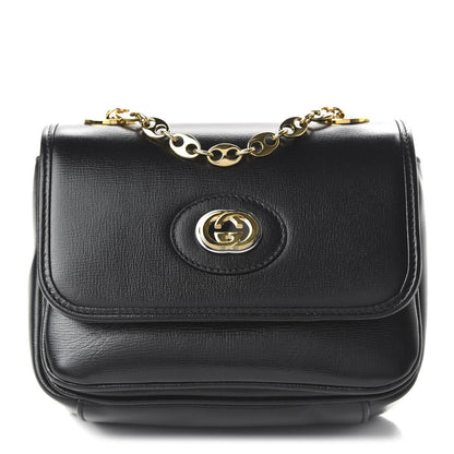 Gucci Azalea Calfskin Mini Marina Chain Shoulder Bag Black 1 of 11