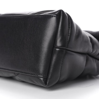Saint Laurent Lambskin Quilted Small Loulou Puffer Monogram Chain Satchel Black 10 of 11