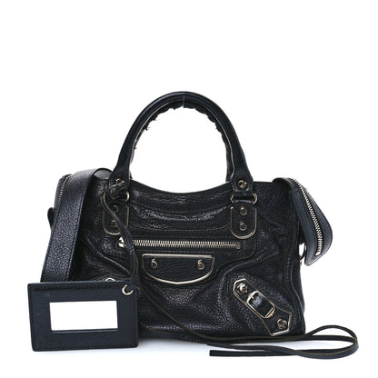 Balenciaga Chevre Silver Metallic Edge Hardware Mini City Black 1 of 12