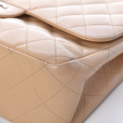 Chanel Caviar Quilted Jumbo Double Flap Beige Clair 12 of 14