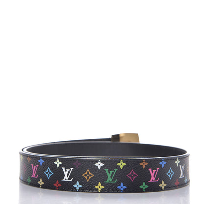 Louis Vuitton Monogram Multicolor LV Cut Reversible Belt 75 30 Black 3 of 8
